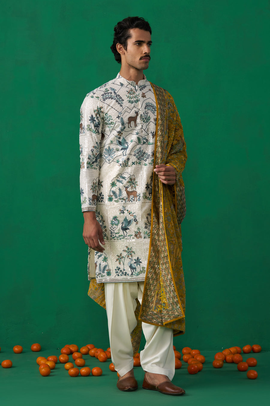 SWAN IVORY KURTA SET
