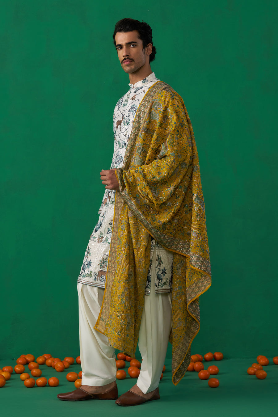 SWAN IVORY KURTA SET