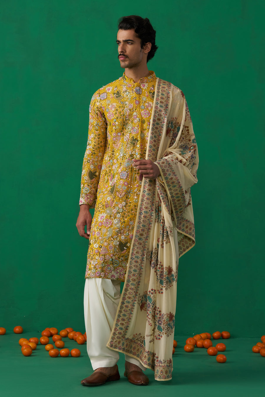 PHOOLPANKH HALDI KURTA SET