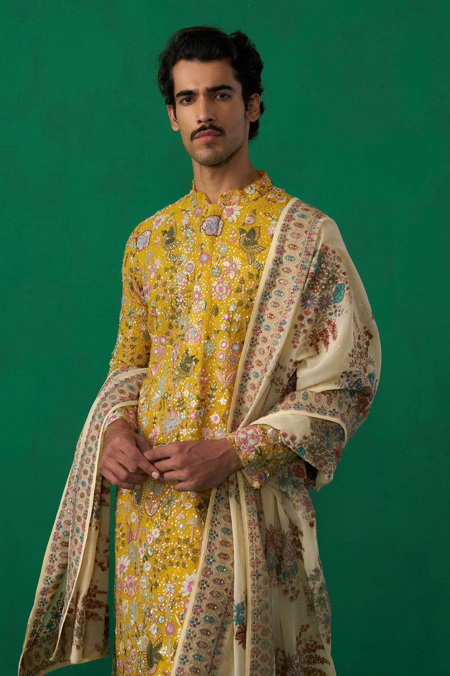 PHOOLPANKH HALDI KURTA SET
