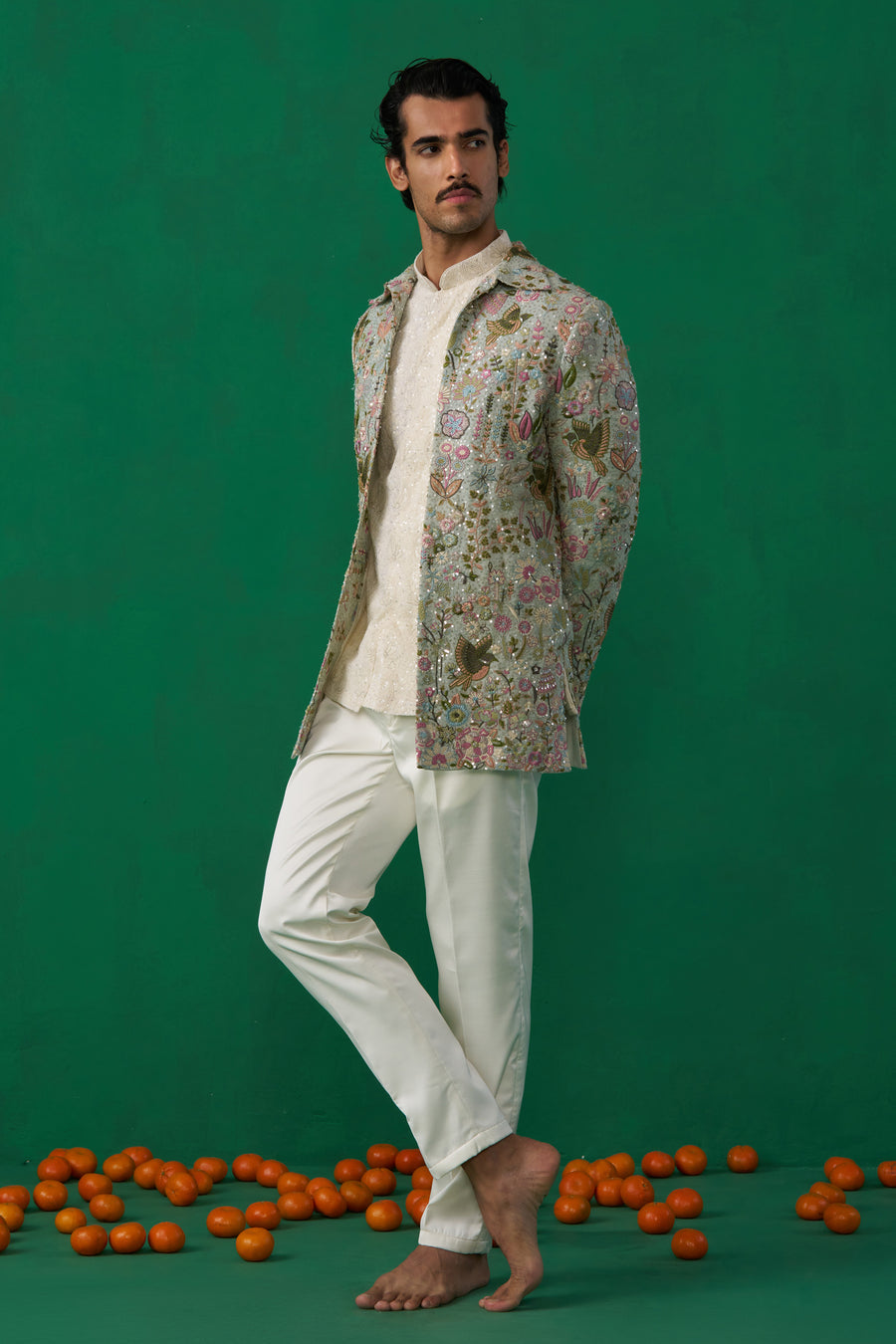 Phoolpankh Skyblue Jodhpuri Set