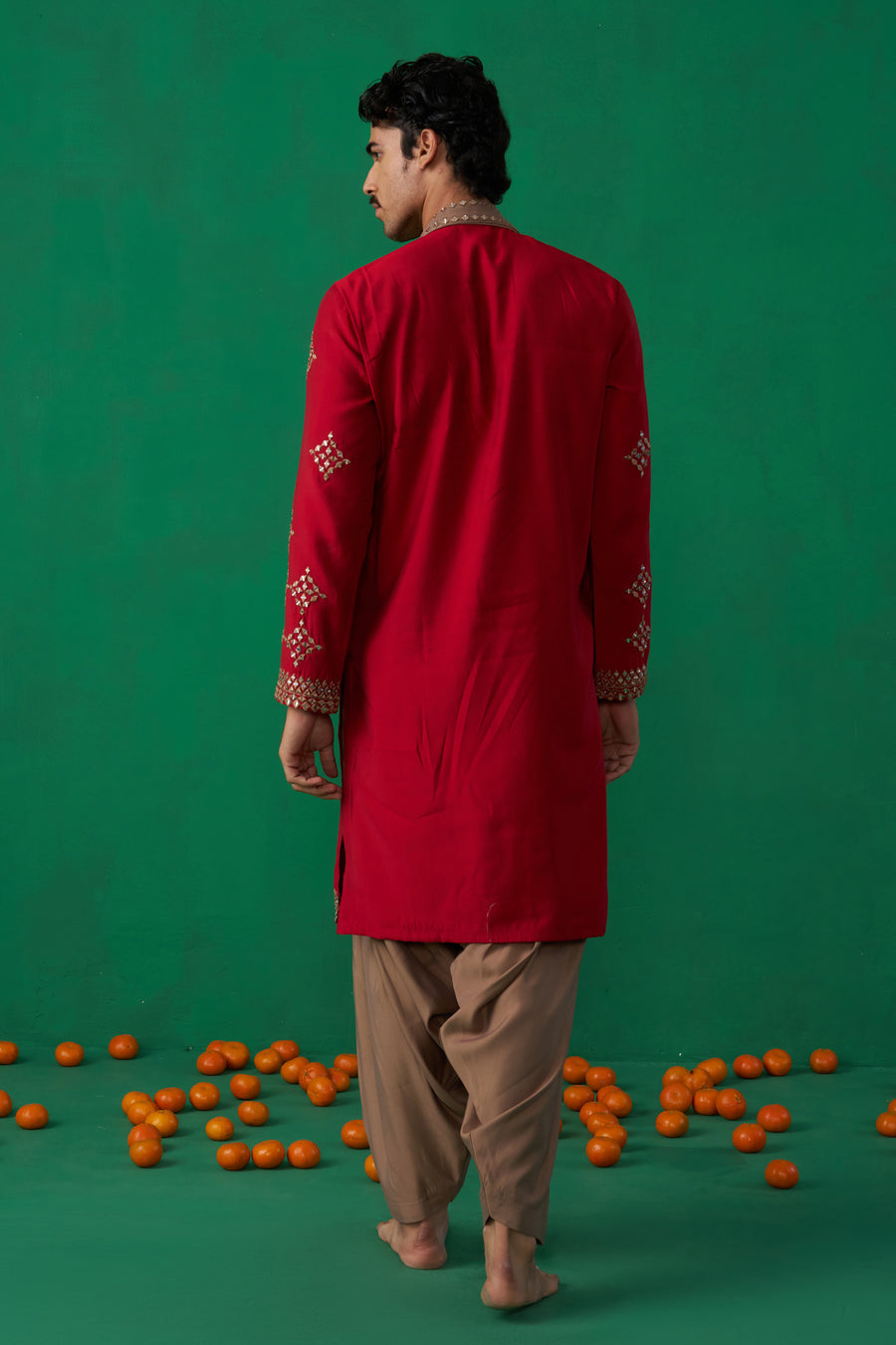 DARPAN RED KURTA SET