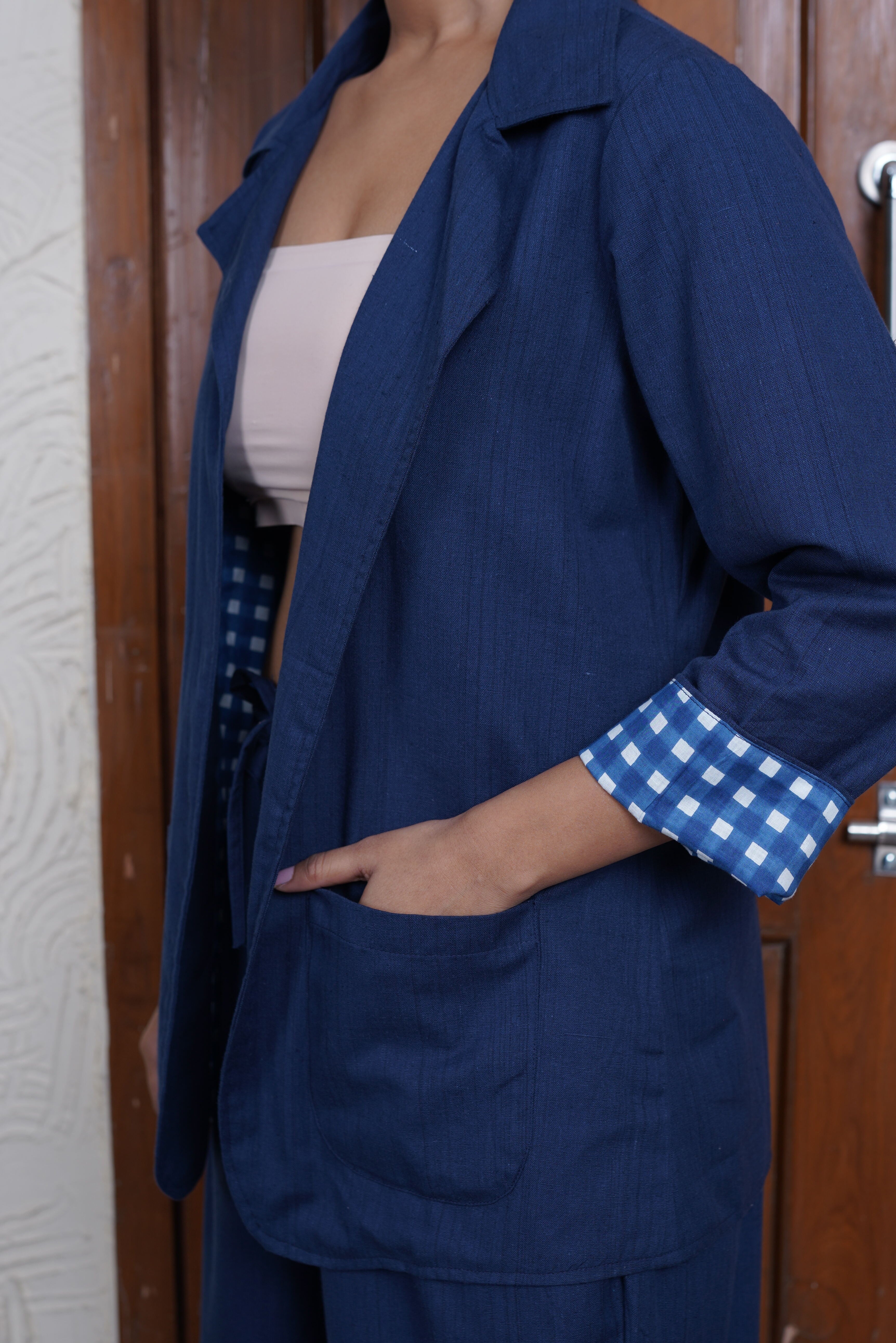Royal Blue Blazer Coord Set (Set of 2)