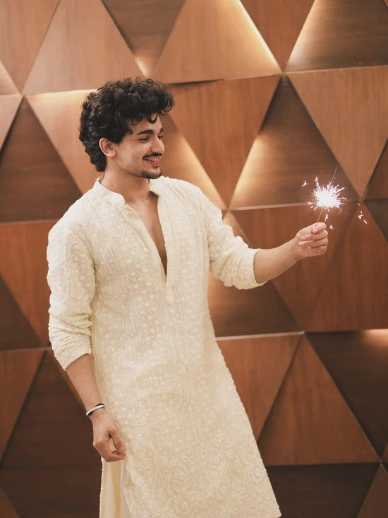 Arham Cream Kurta Set