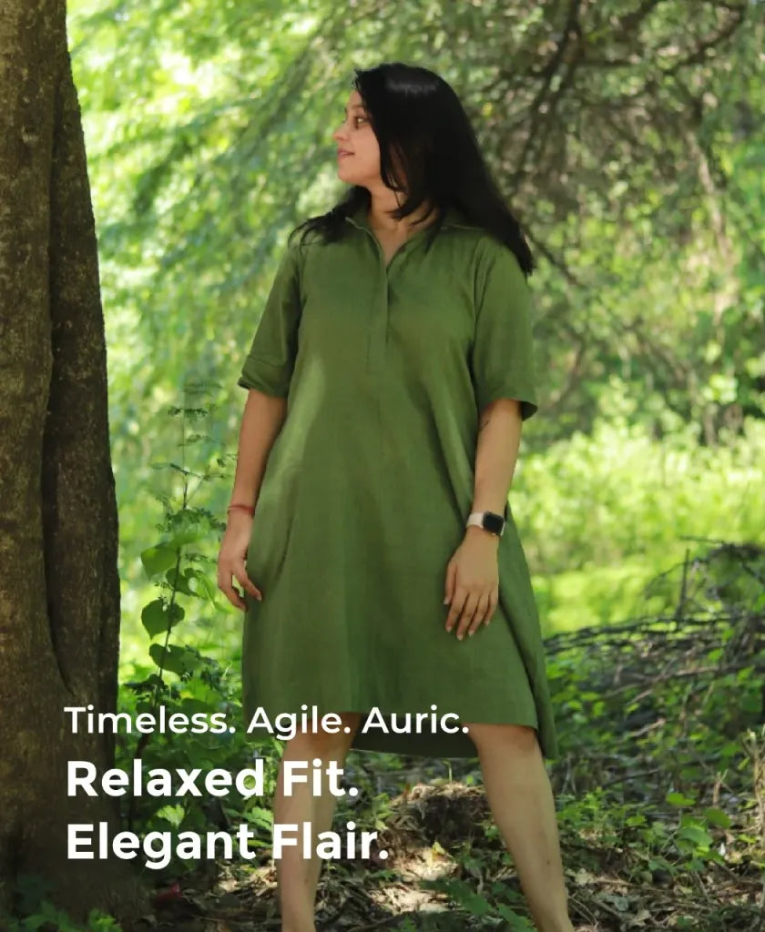 Rupak- Classic Dress for Women | Naturally Dyed | Organic Cotton