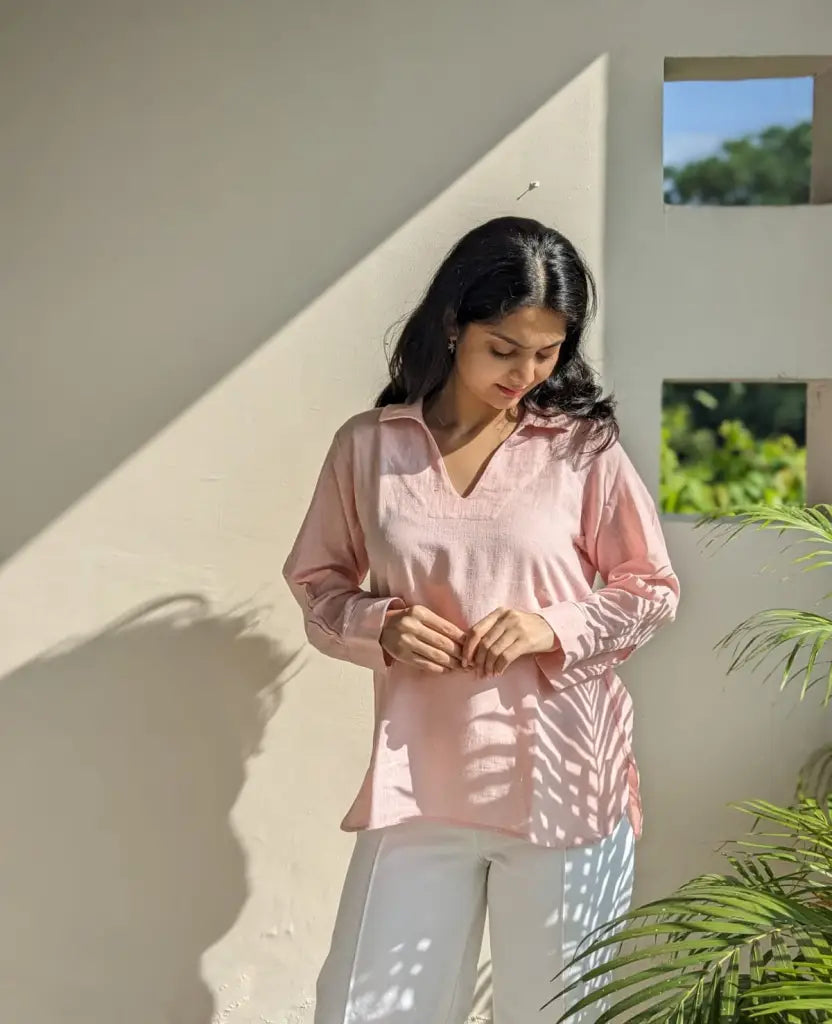 Rewa- Comfy Popover Shirt | Naturally Dyed | Organic Cotton