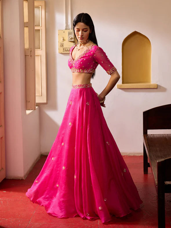 Petunia Rani Pink Lehenga Set