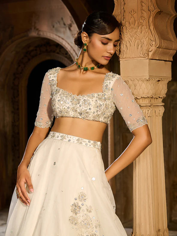 Moonwave Organza Lehenga Set