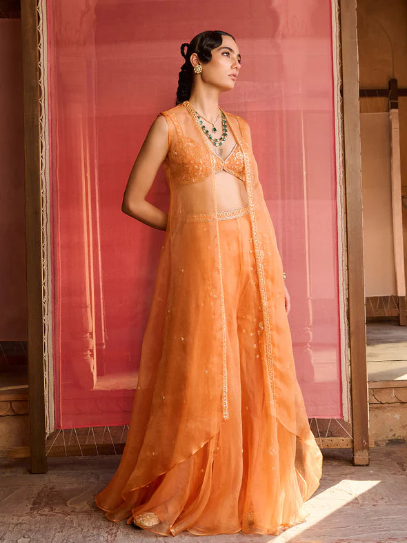 Velora Tangerine Jacket Set