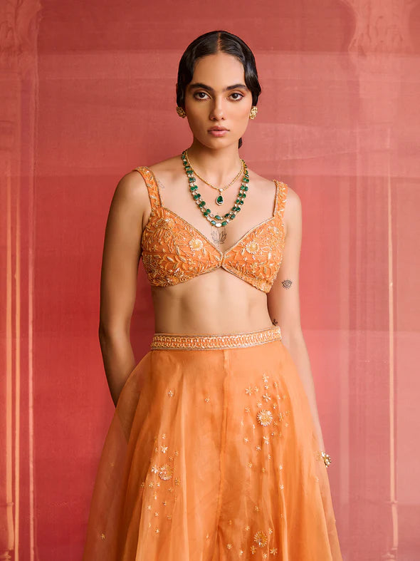 Velora Tangerine Jacket Set