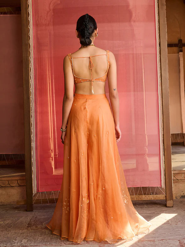 Velora Tangerine Jacket Set
