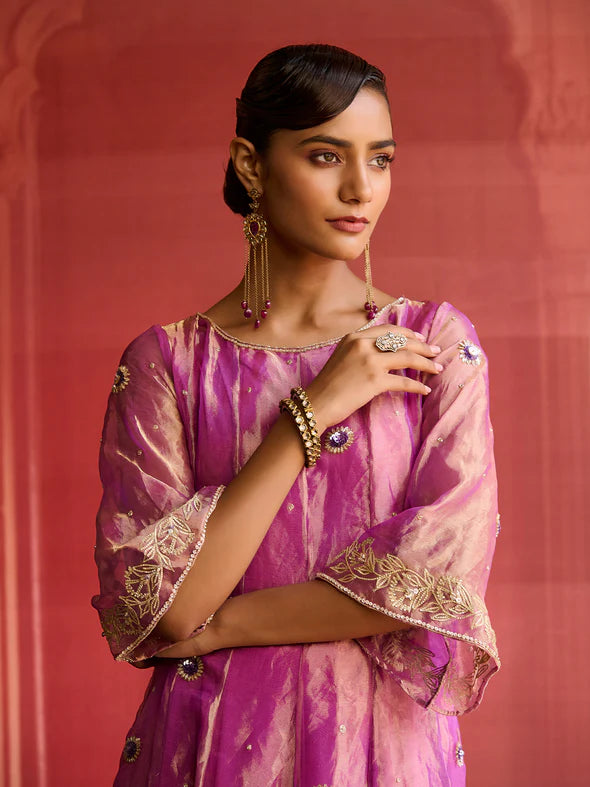 Deep Lavender Aura Tissue Suit Set