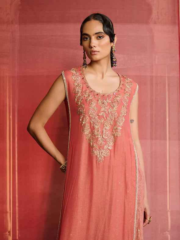 Lumina Coral Kurta Set