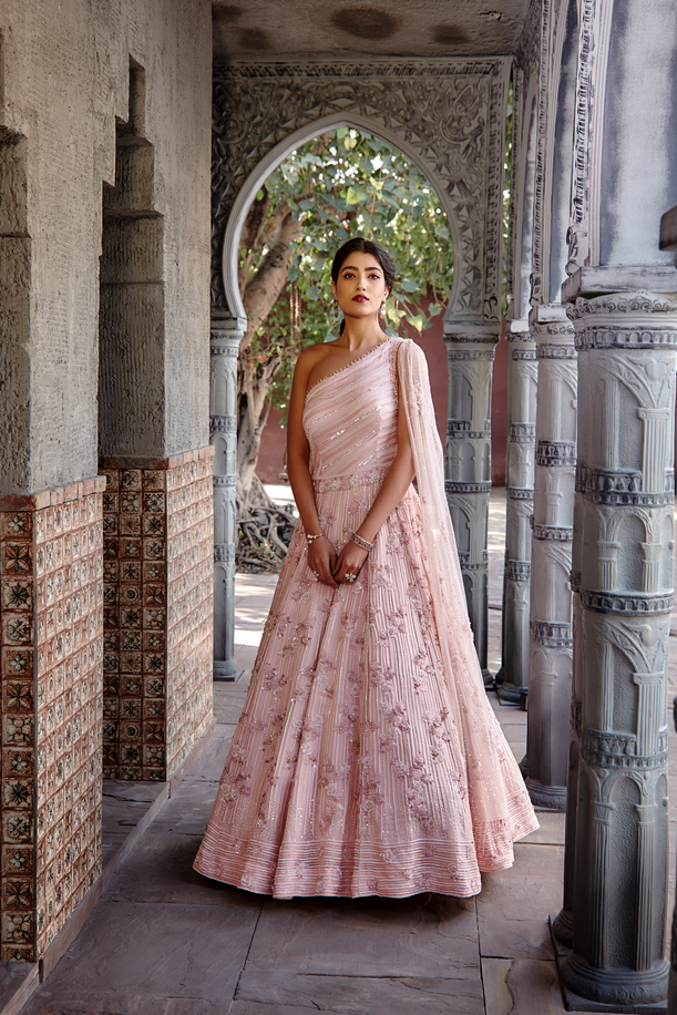 Blush Pink Gown Set