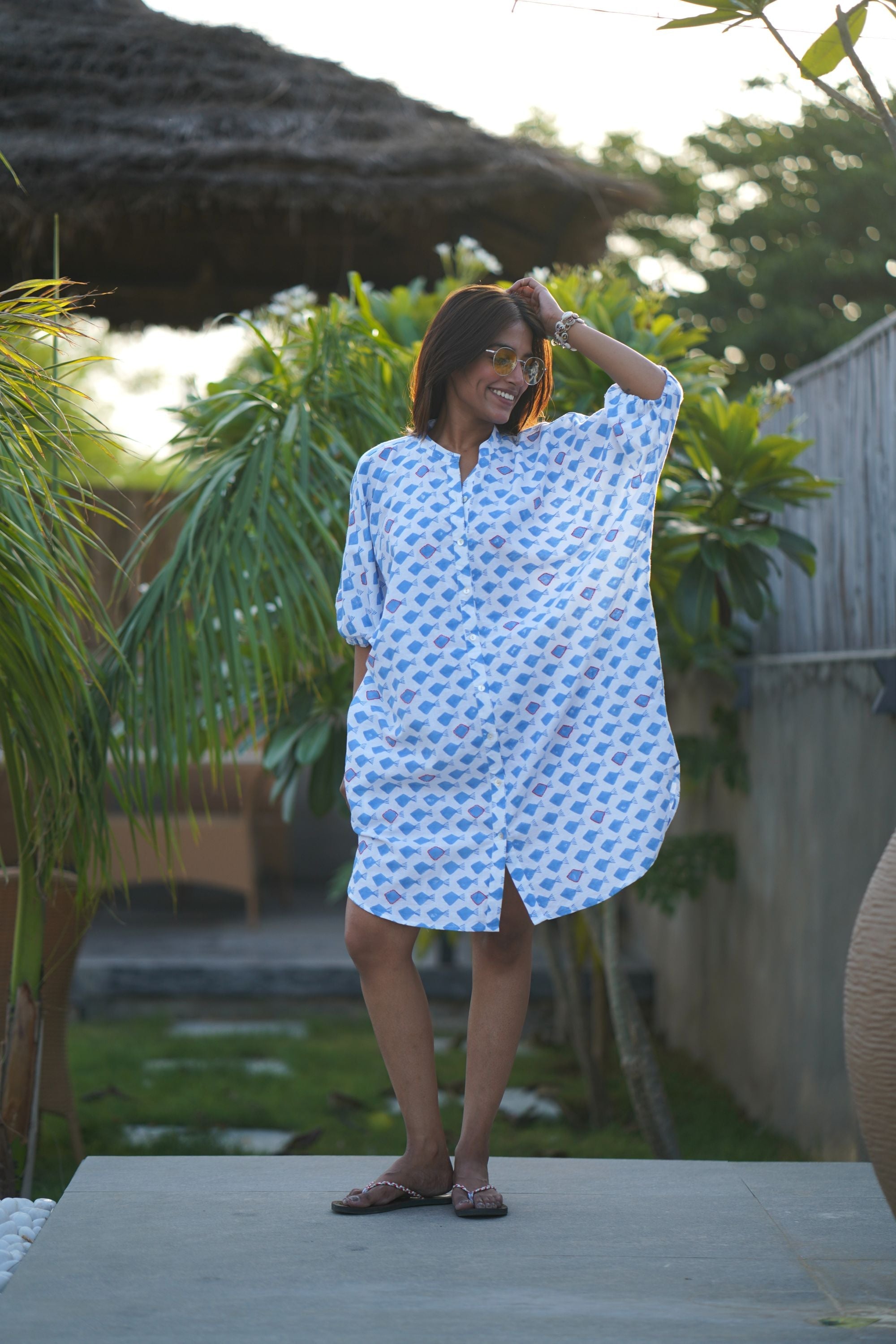 Fin-tastic One Size Dress - Sea Blue
