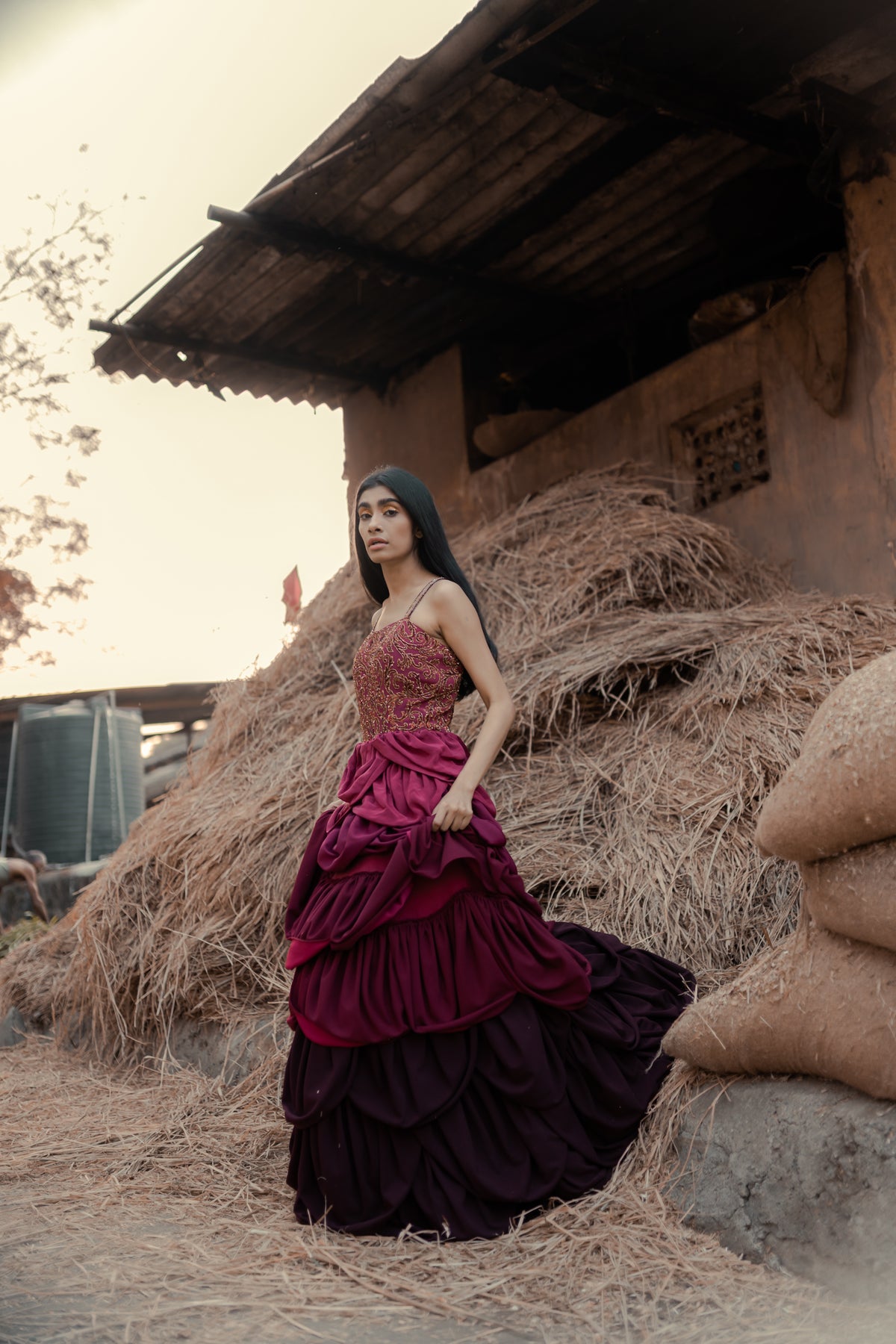 Dahlia Hand-Embroidered Couture Gown - image 6