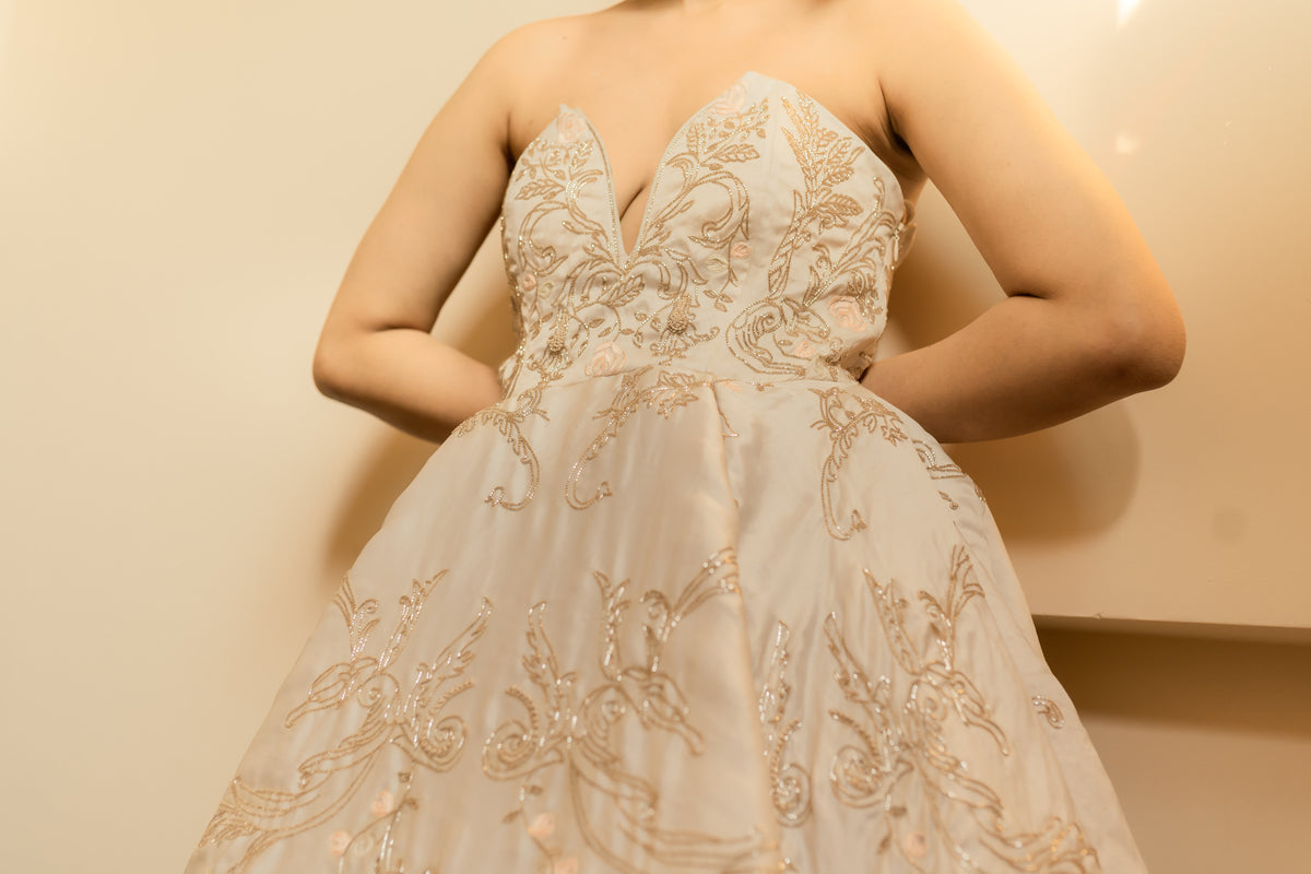Rosace Cutdana Bridal Couture Gown - image 5