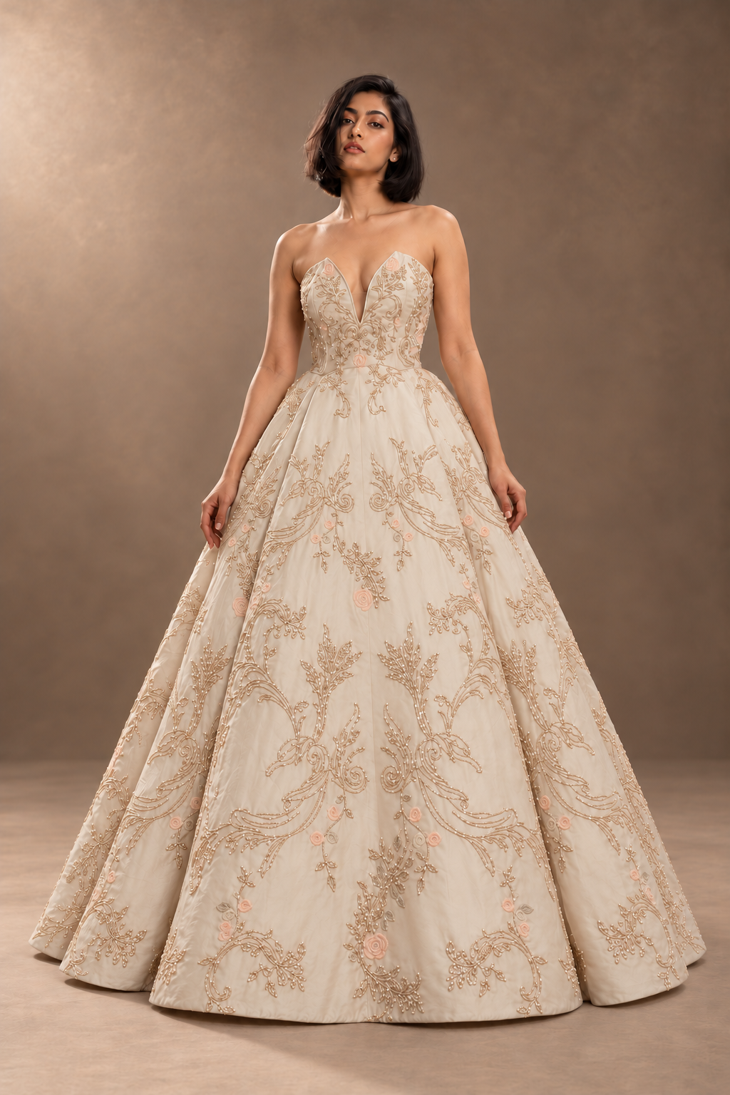 Rosace Cutdana Bridal Couture Gown - image 2