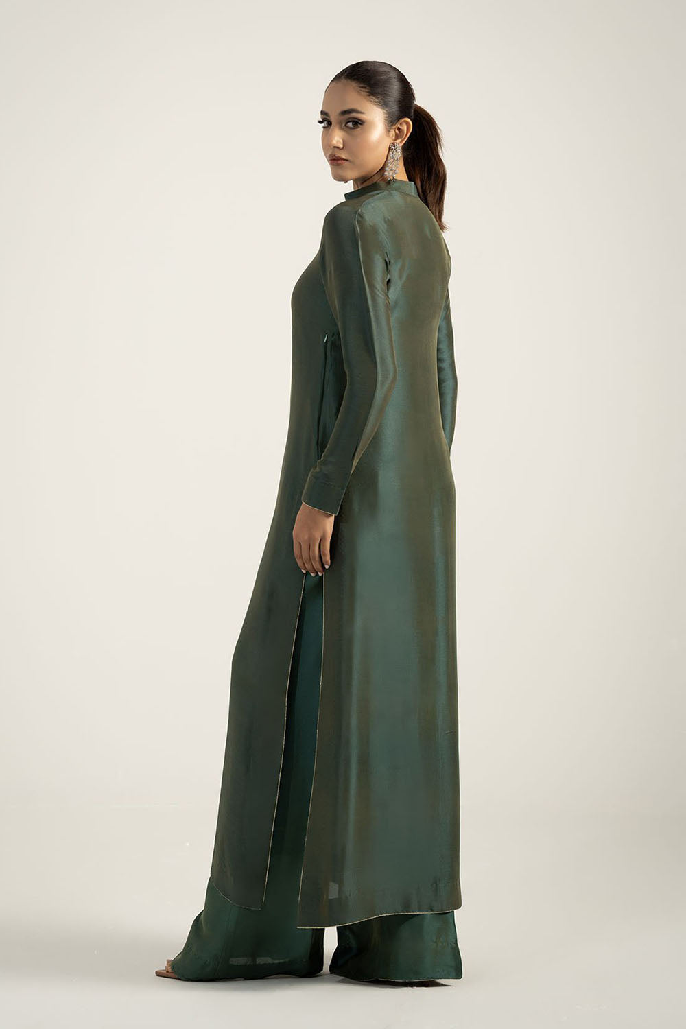 Emerald Green Pure Silk Kurta Set