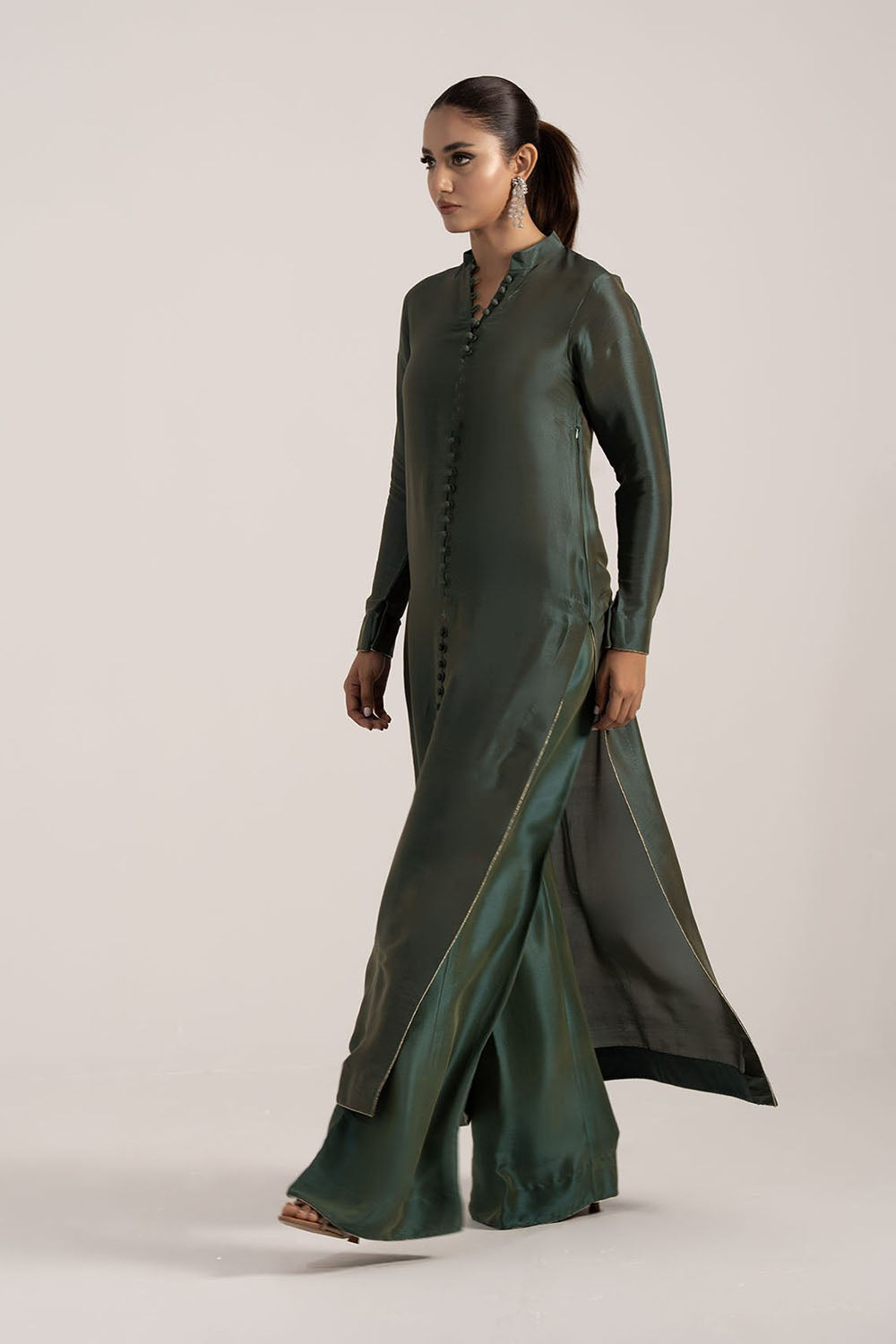 Emerald Green Pure Silk Kurta Set