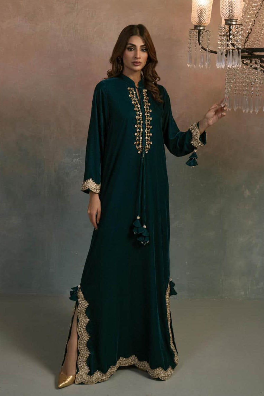 Emerald Majesty Luxe Kaftan