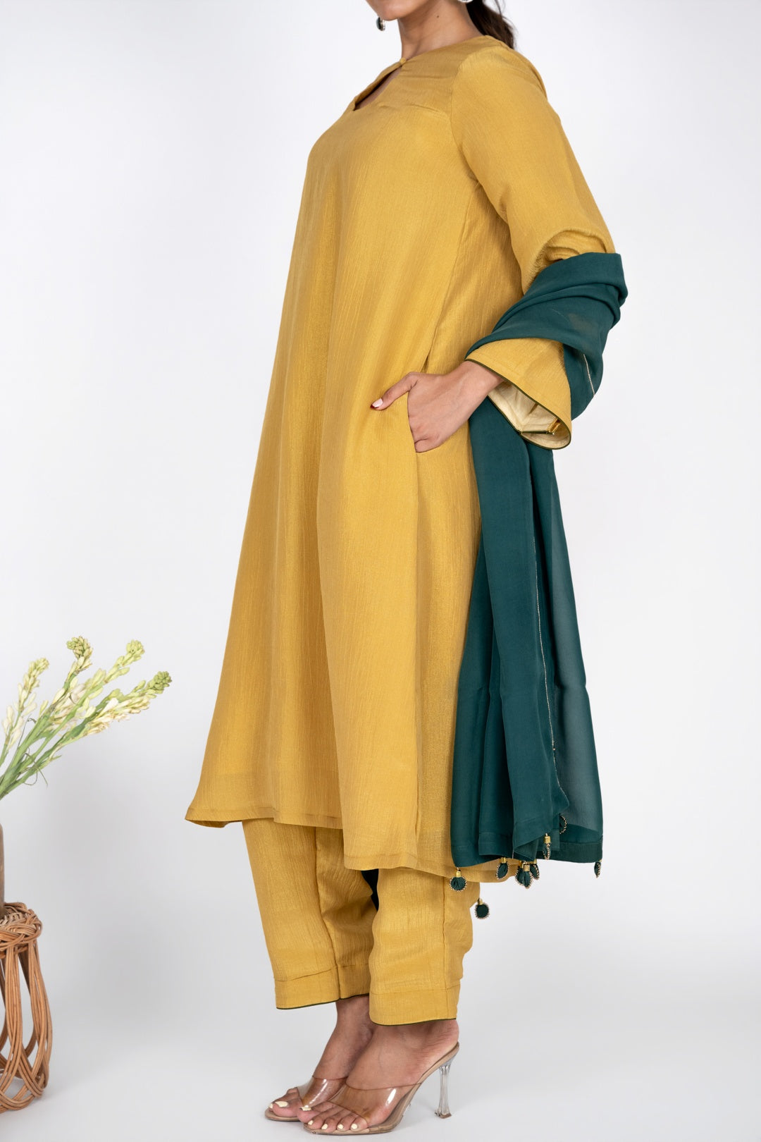 Meher Mustard Kurta Set