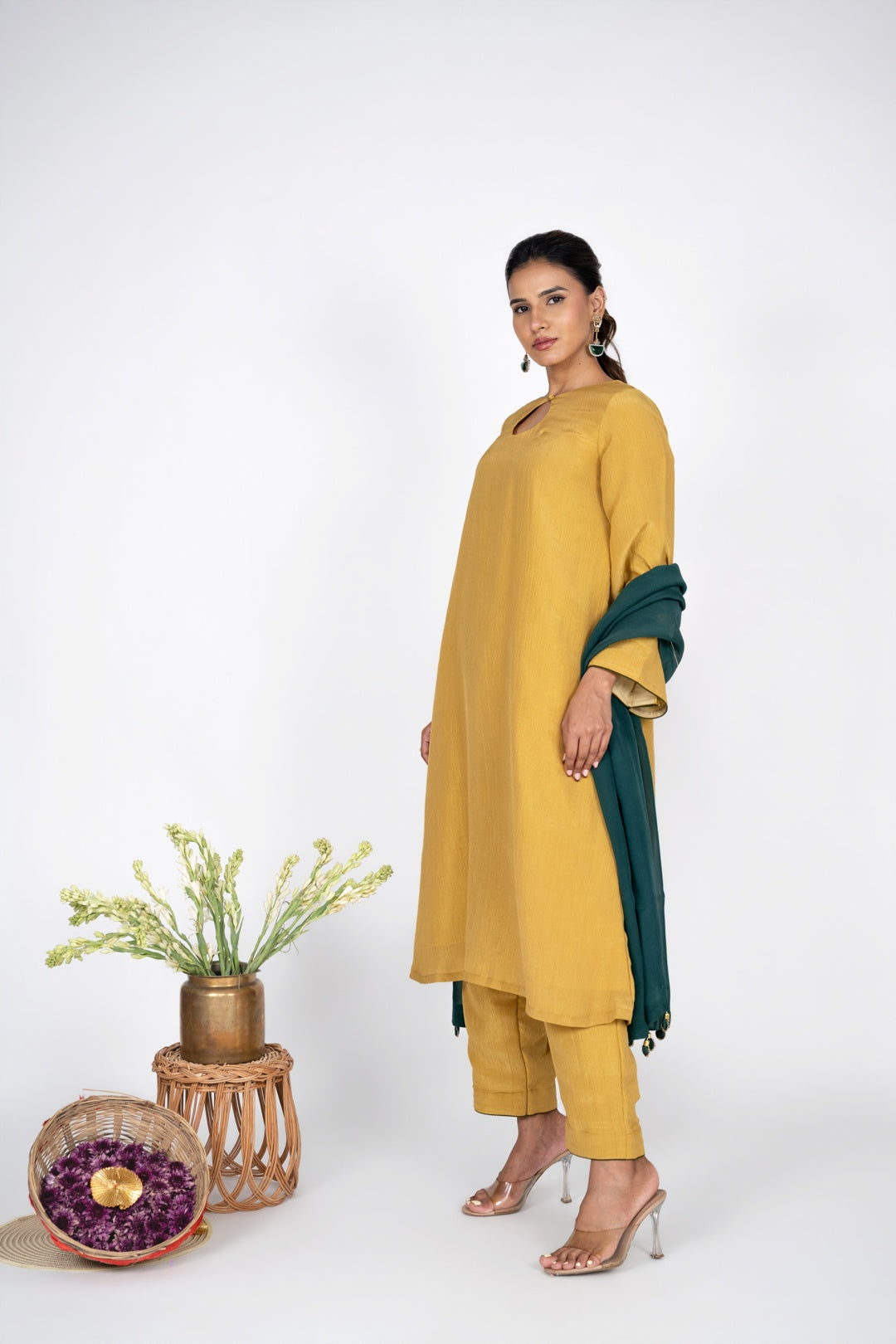 Meher Mustard Kurta Set With Dupatta