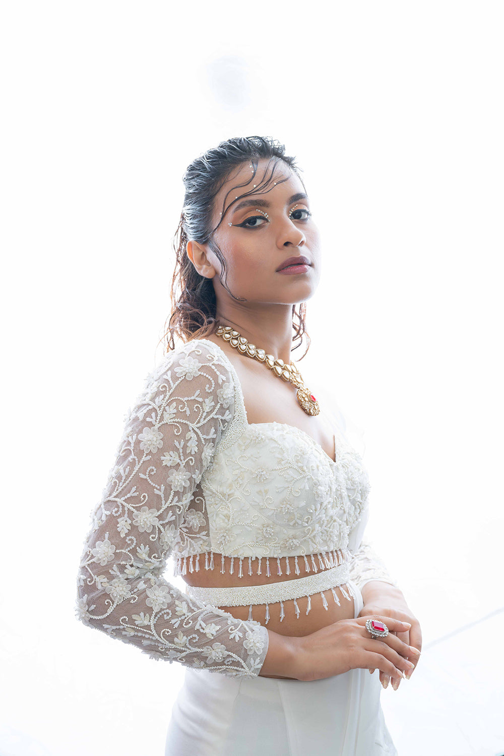 Ivory Iconic Saree
