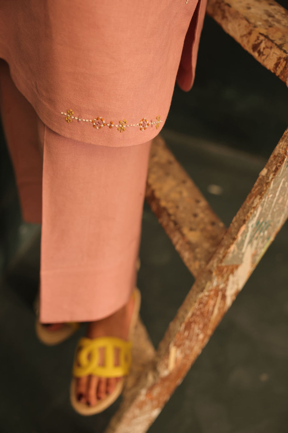 Blush Petal Embroidered Kurta Set