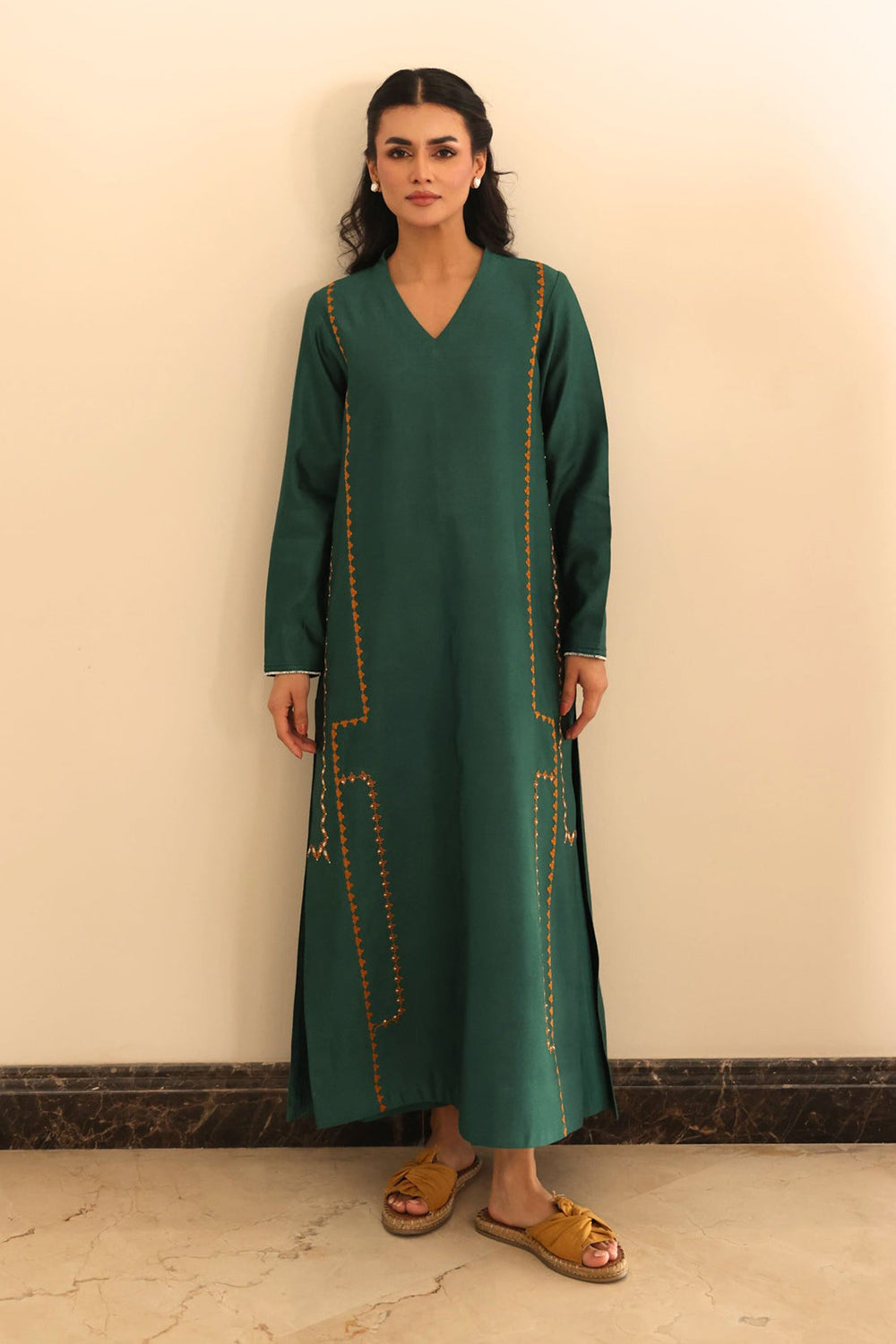 Forest Threadwork Kurta Set