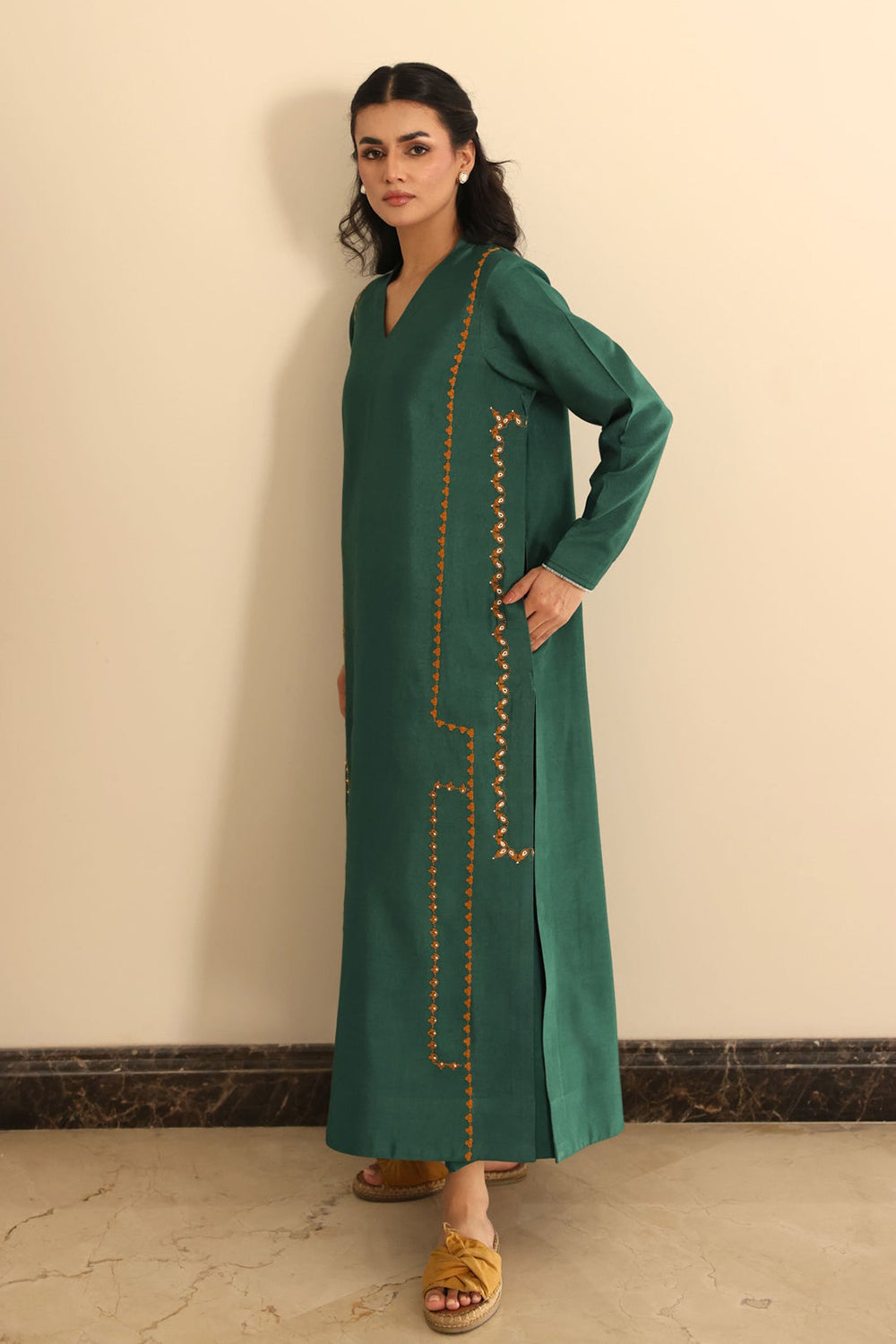 Forest Threadwork Kurta Set