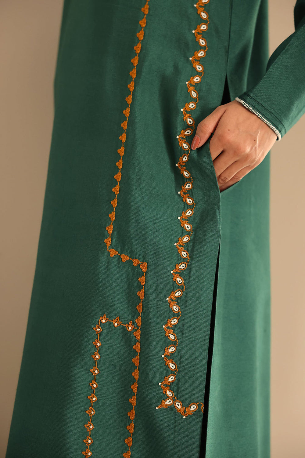 Forest Threadwork Kurta Set