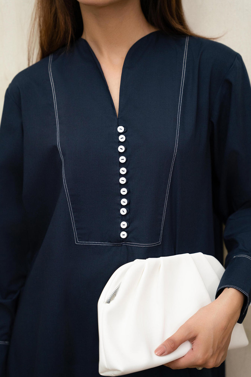 Indigo Ink Cotton Tunic Co-Ord Set