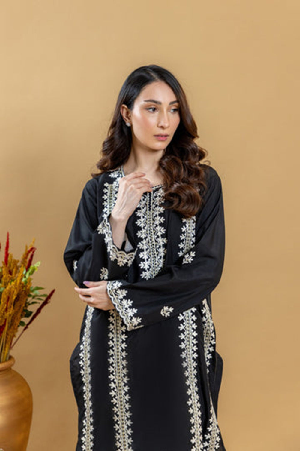 Noir Ivory Embroidered Suit Set