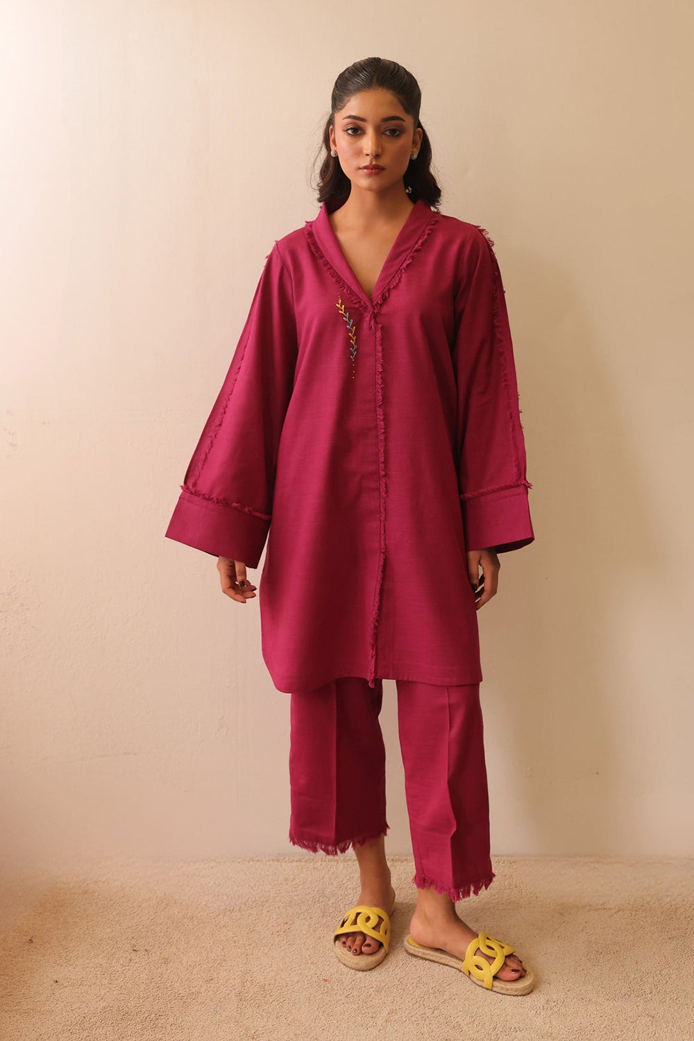Rosewood Raw Edge Co-ord Set