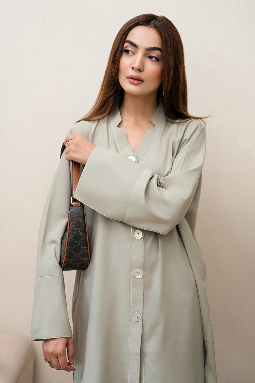 Stone Veil Cotton Tunic Co-Ord Set
