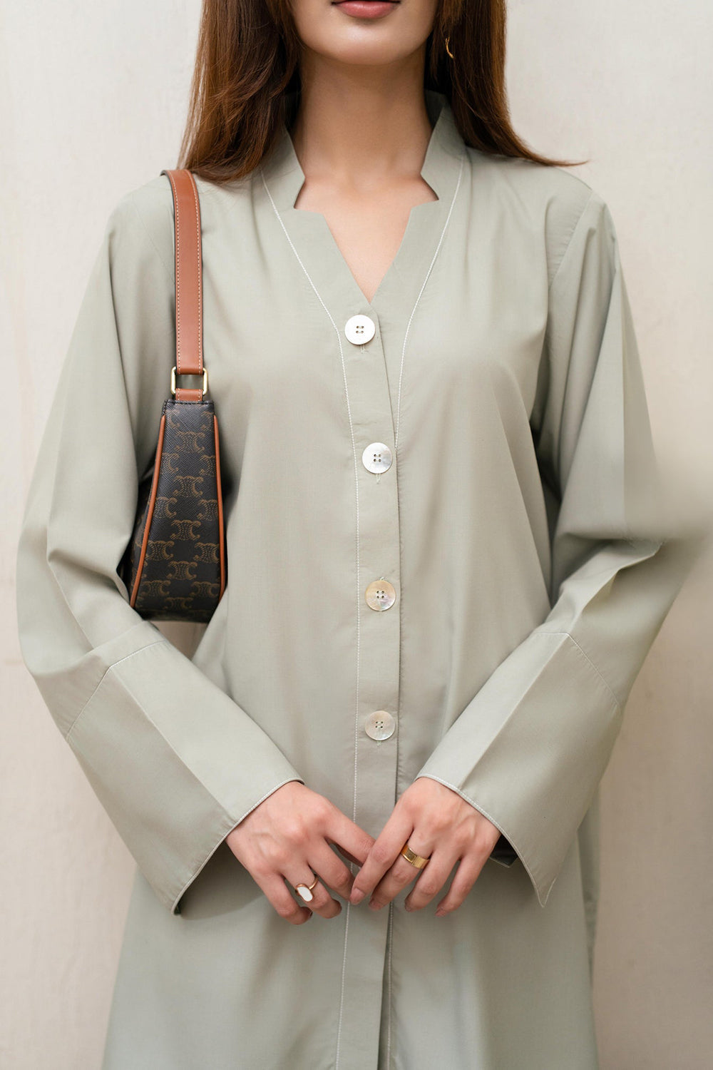 Stone Veil Cotton Tunic Co-Ord Set