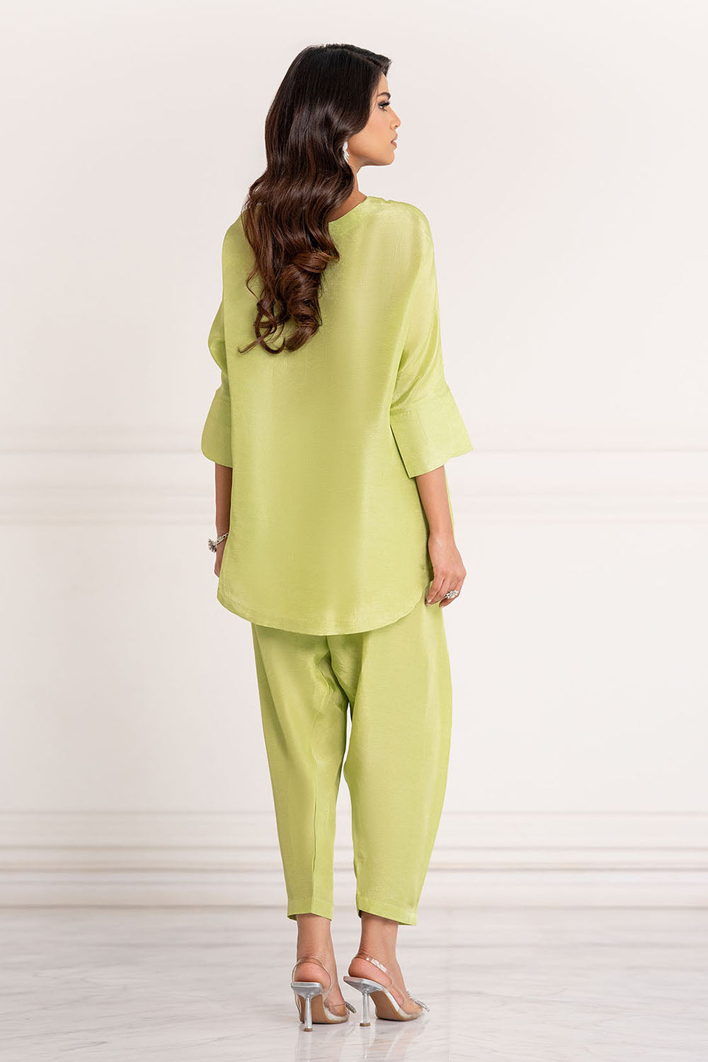 Lime Green Solid Co-Ord Sets