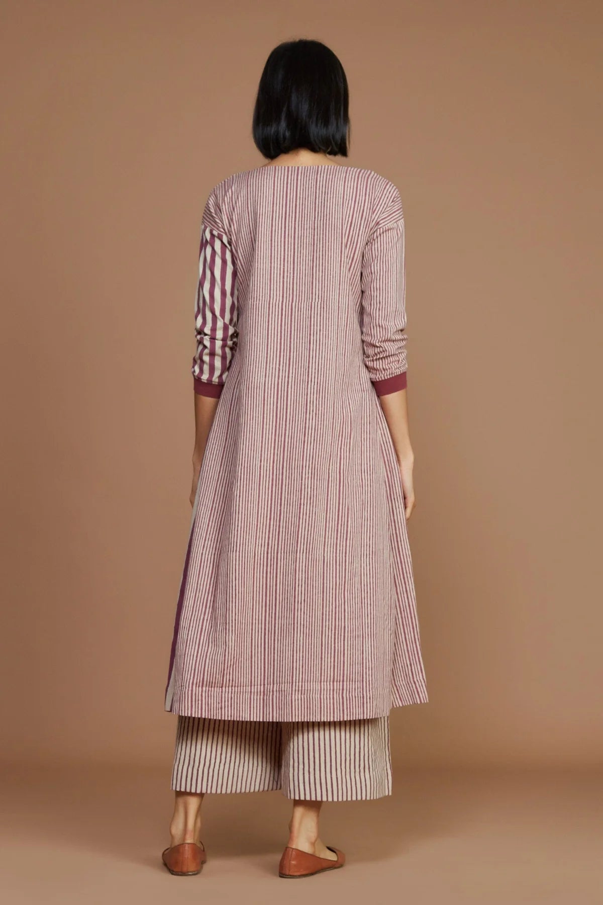 Ivory with Mauve Striped RE Pants