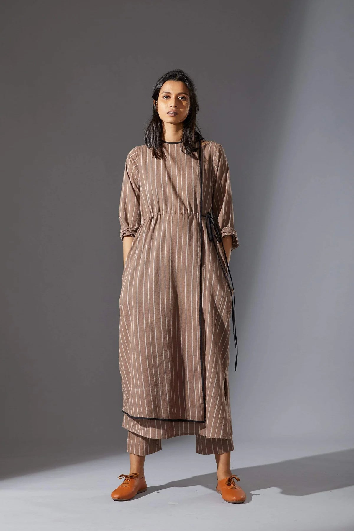 Beige Overlap Tunic