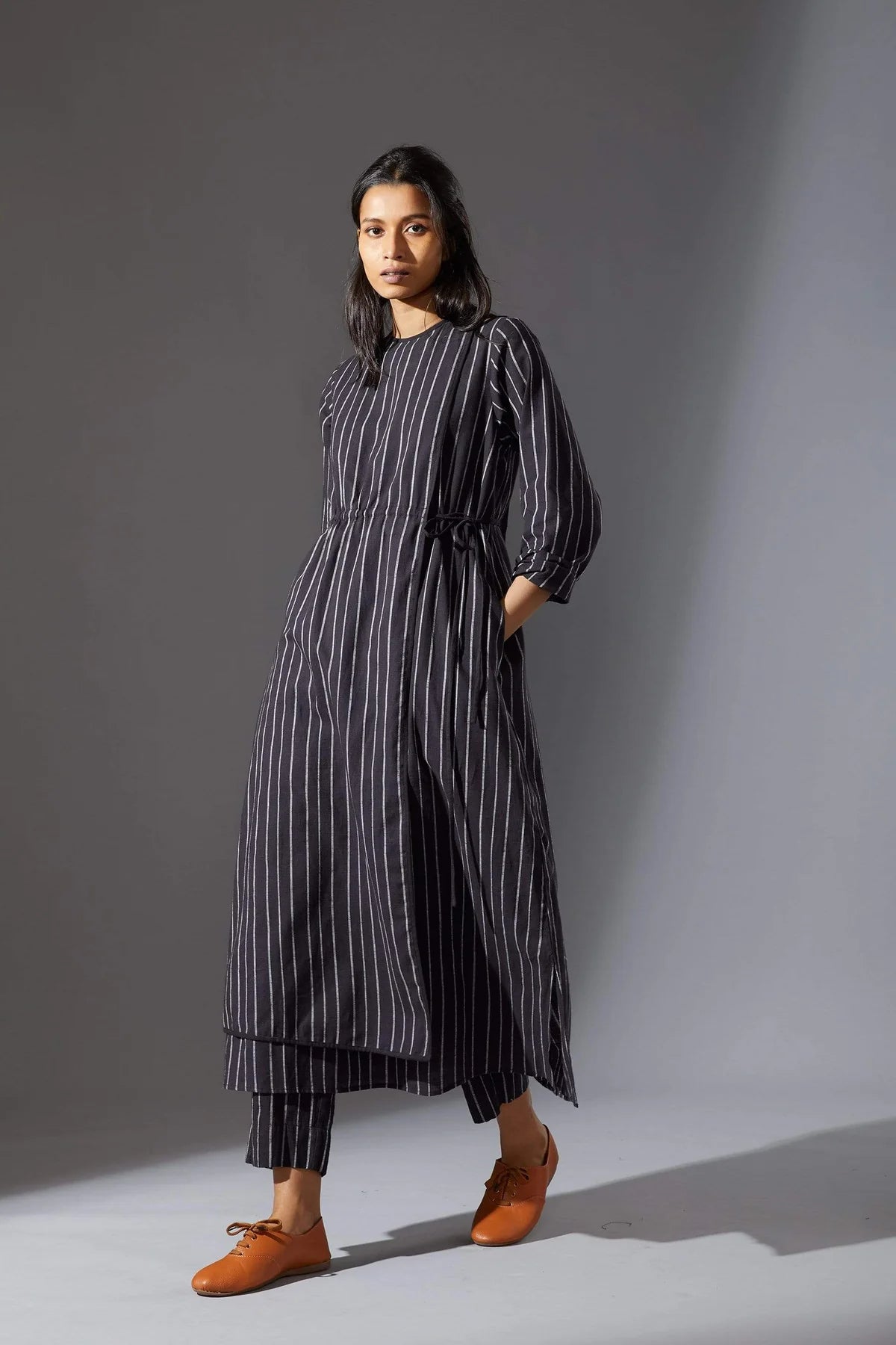 Black Overlap Tunic