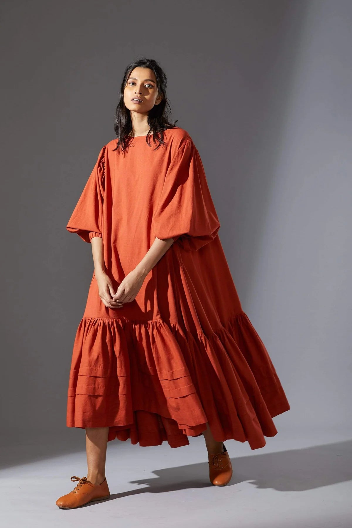 Kaavya Rust Dress