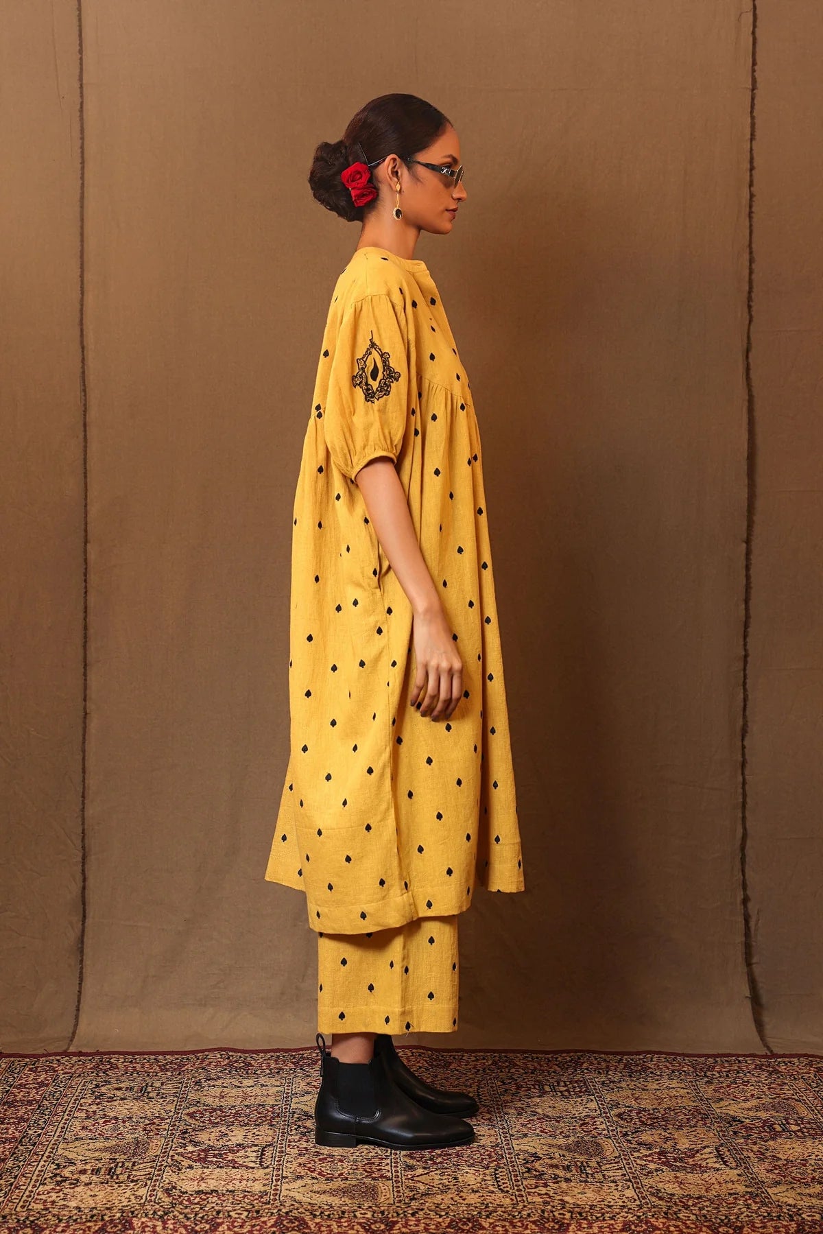 Mustard Spade EMB Acra Tunic