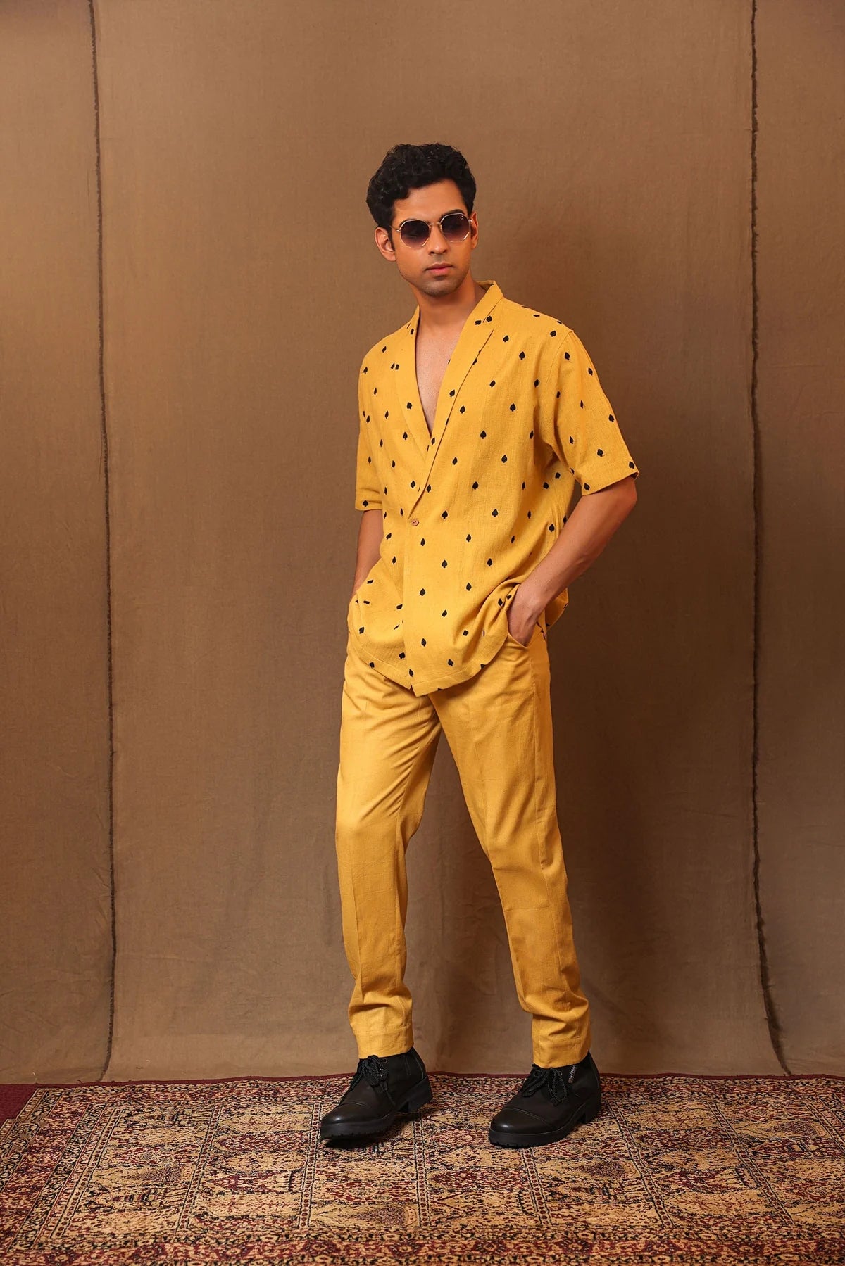 Mustard Straight Pants