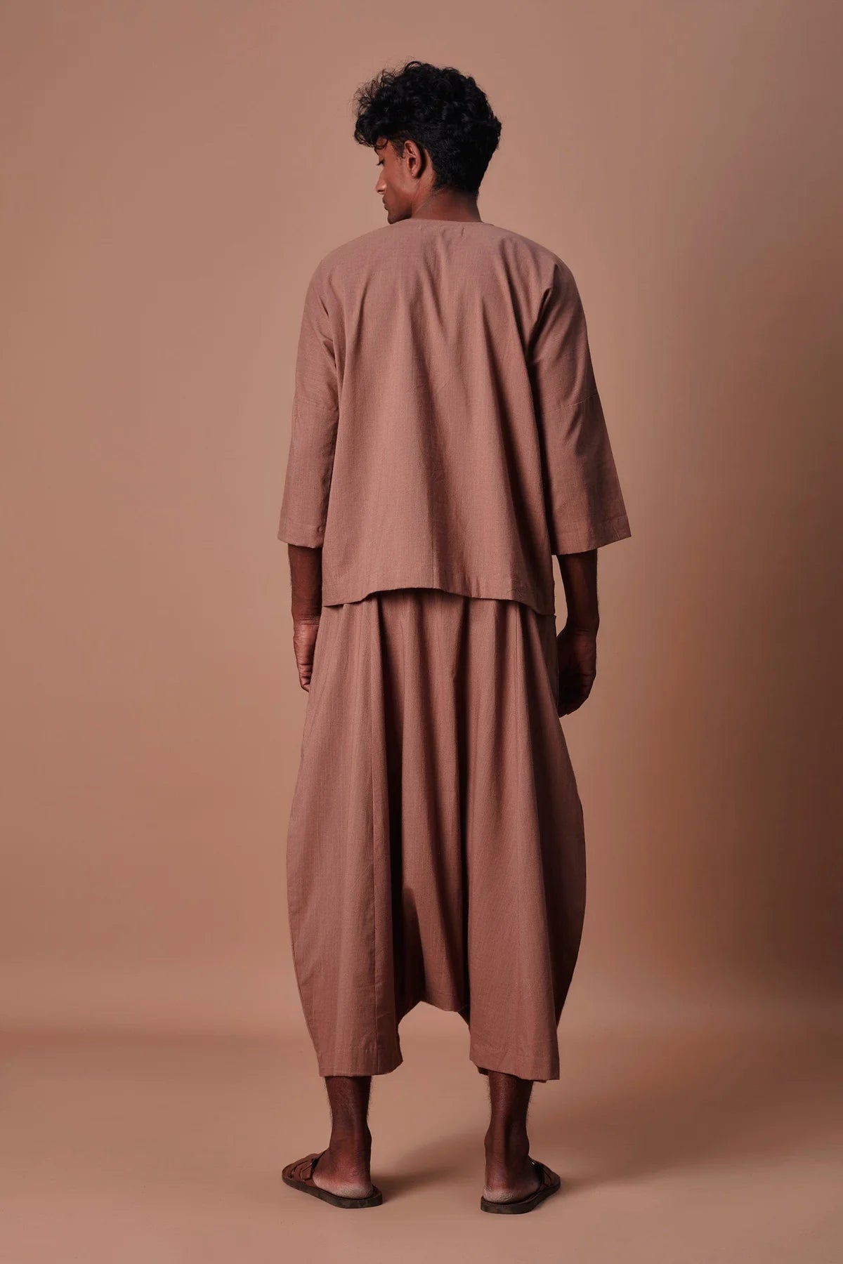 Brown Cross Pocket Top