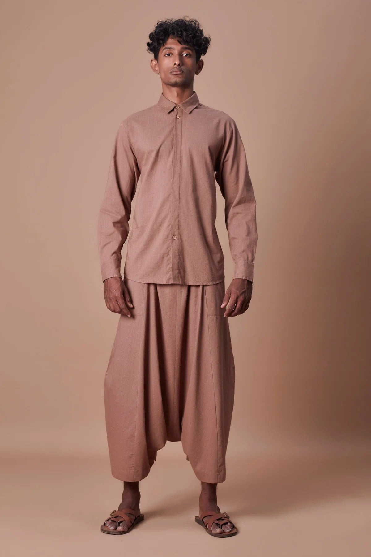 Brown Double Buttoned Shirt