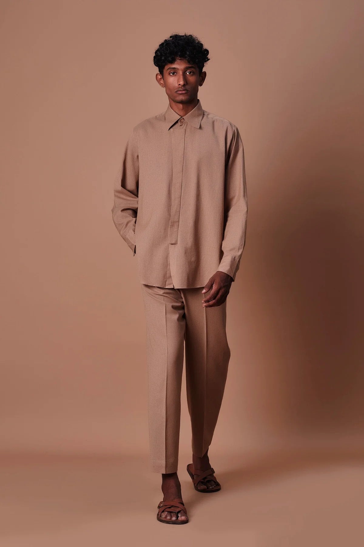 Men's Brown Ankle Pants