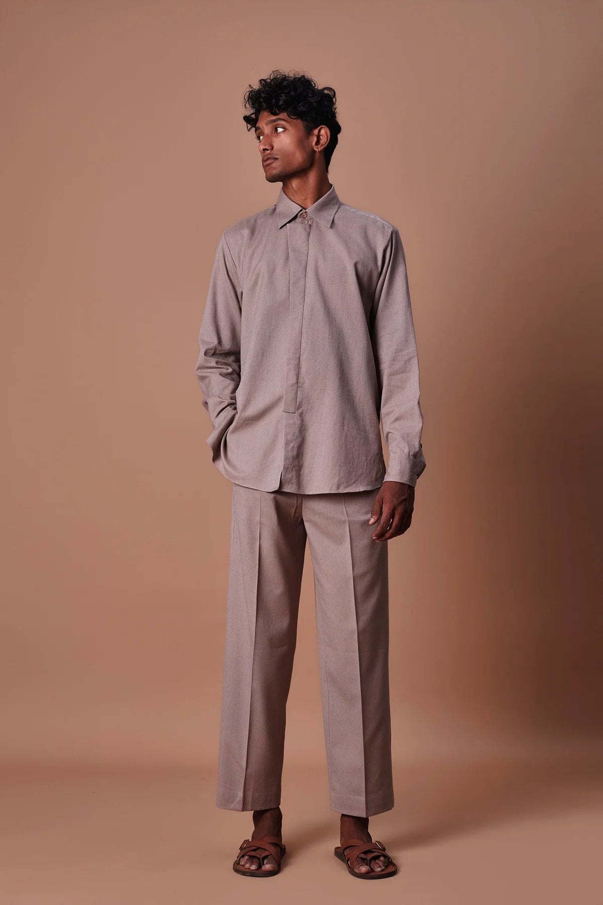 Men's Grey Ankle Pants