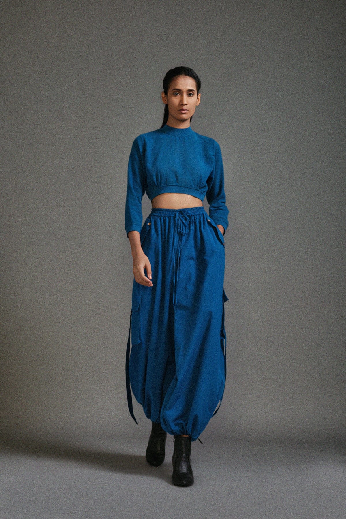 Blue Safari Crop Top