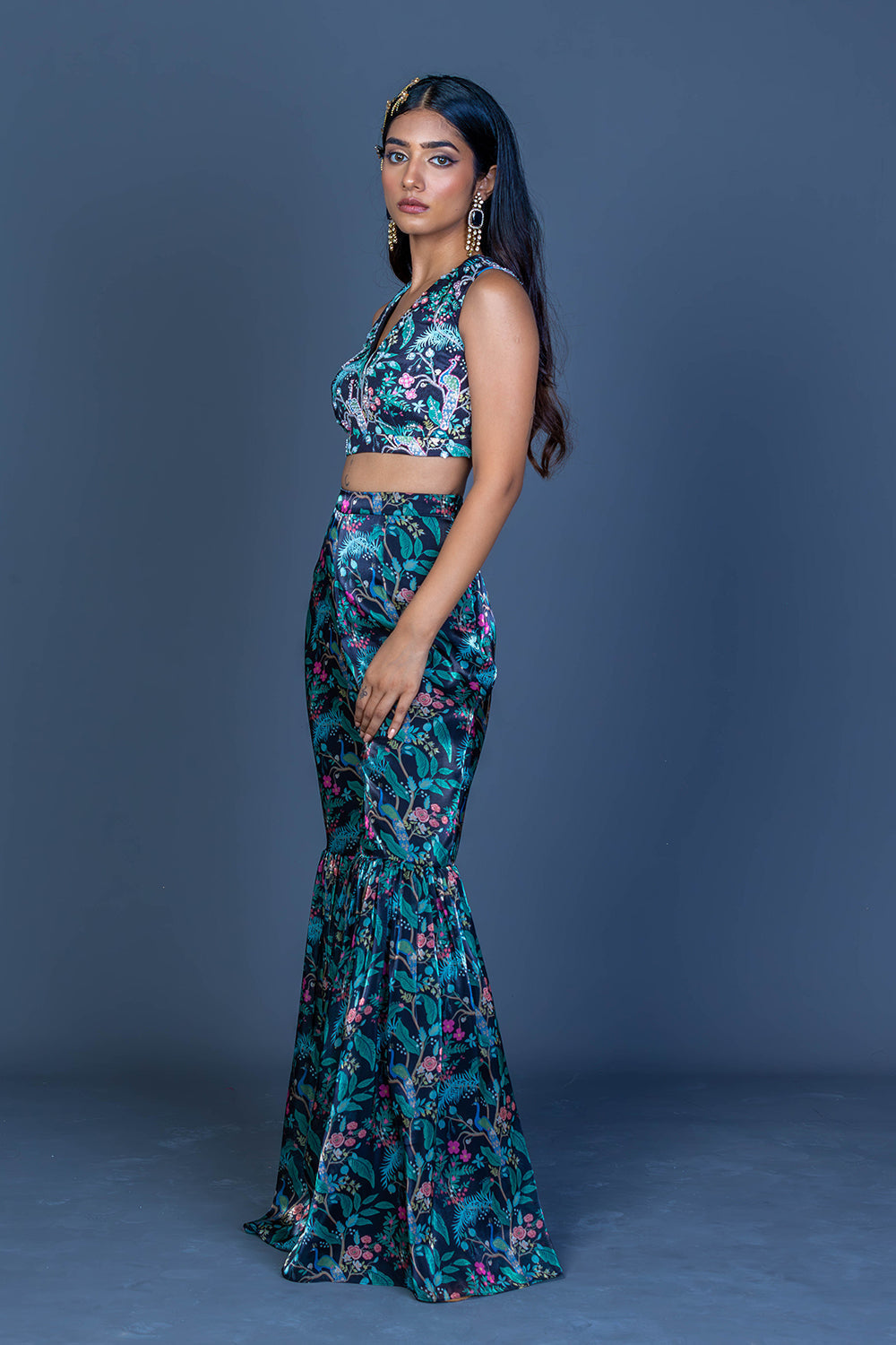 Midnight Peacock Charm Coord Set